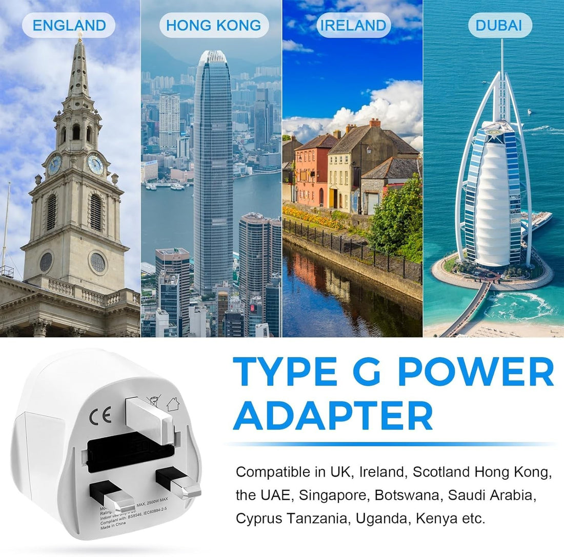 Universal Travel Adapter Worldwide All-in-One Travel Plug Adapter for UK