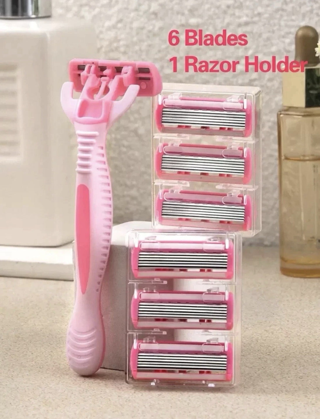 Reusable Razor 3-Layer Stainless Steel Blades Replaceable Heads