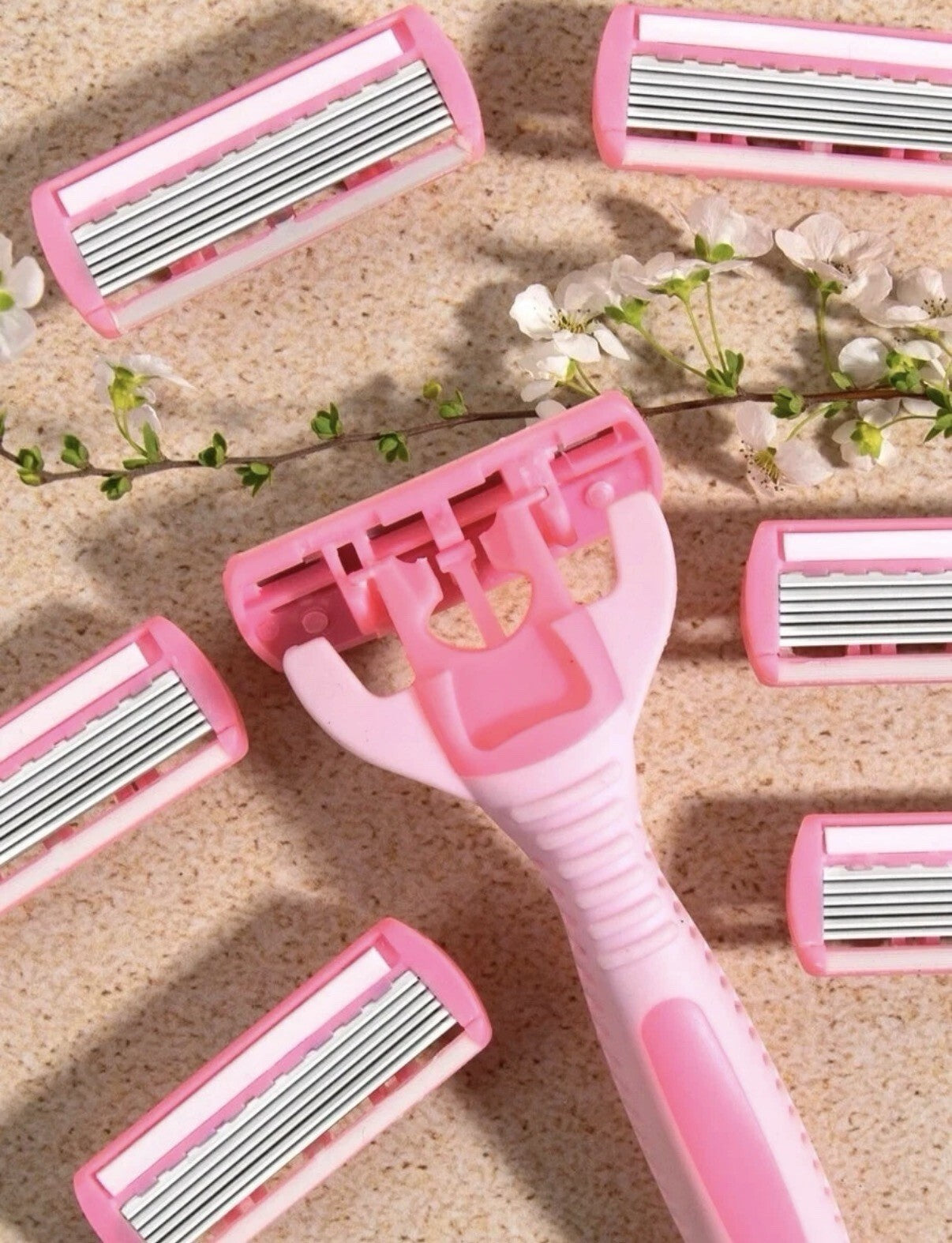 Reusable Razor 3-Layer Stainless Steel Blades Replaceable Heads