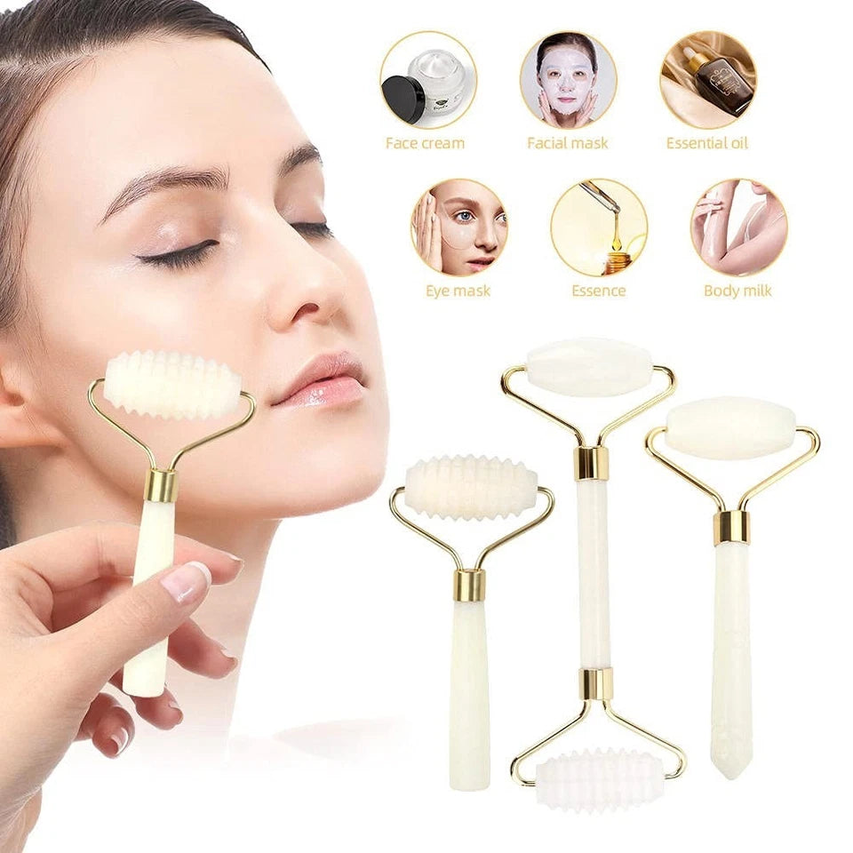 Heart Shape Facial Massager Gua Sha Scraping Tool Face Body Beauty Massage Set